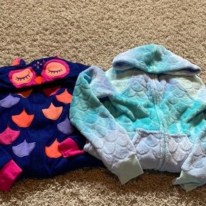 1 mermaid one peice pj 1 owl one peice pj